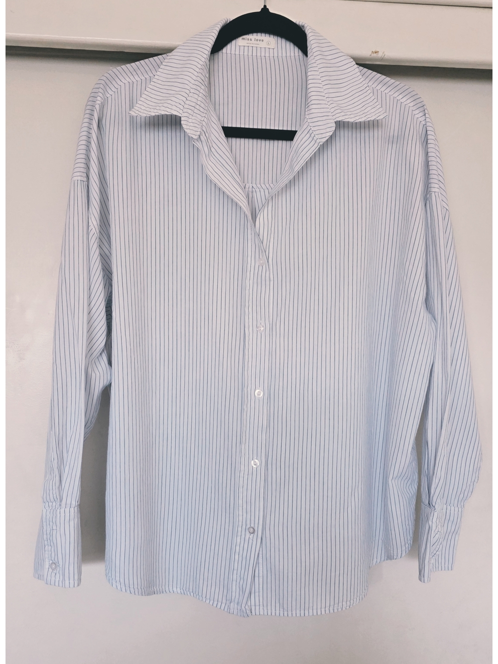 Blue & White Pinstripe Button-Down Shirt